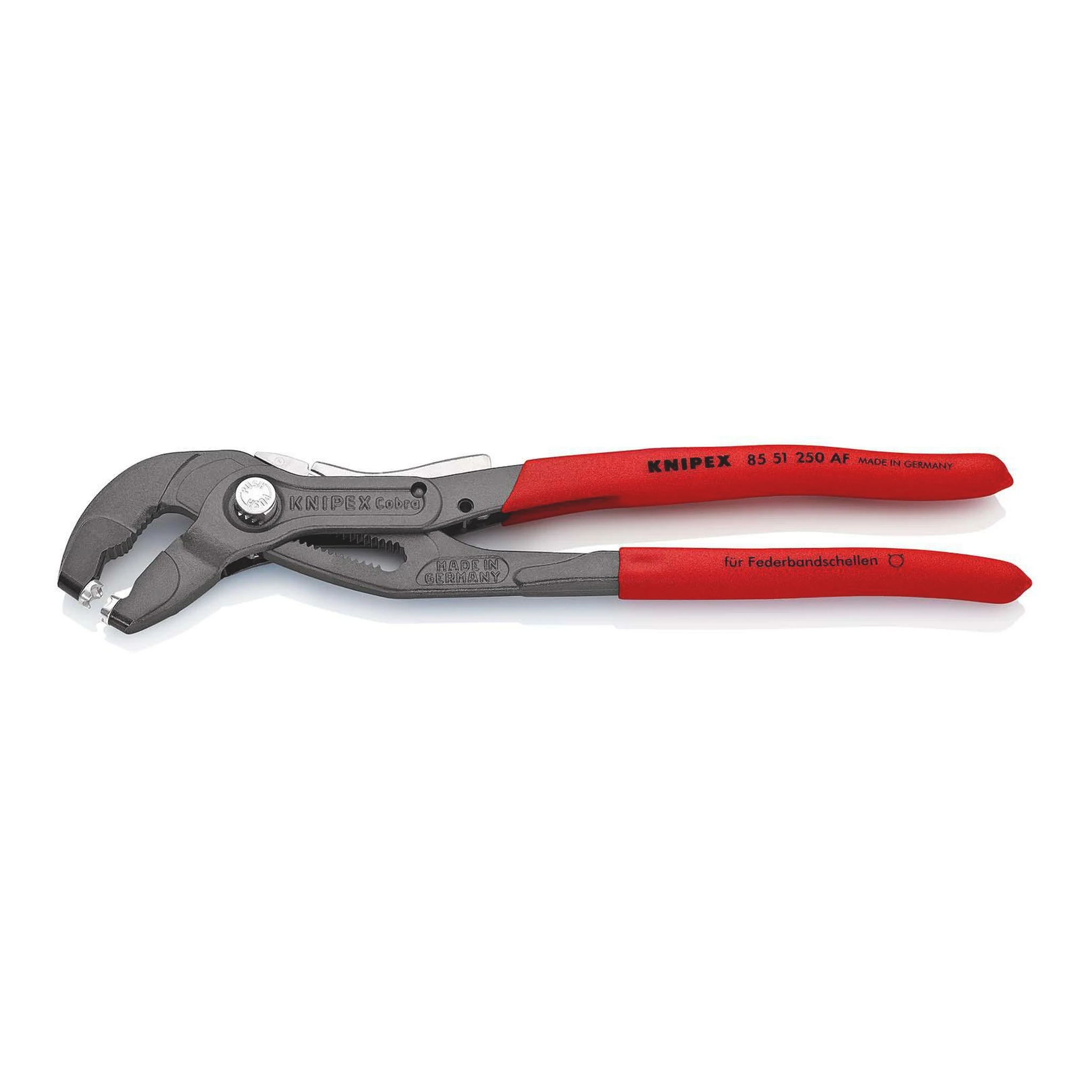 KNIPEX | Federbandschellenzange | Gesamtlänge 250 mm Kapazität max. 70 mm | Einstellungen 19