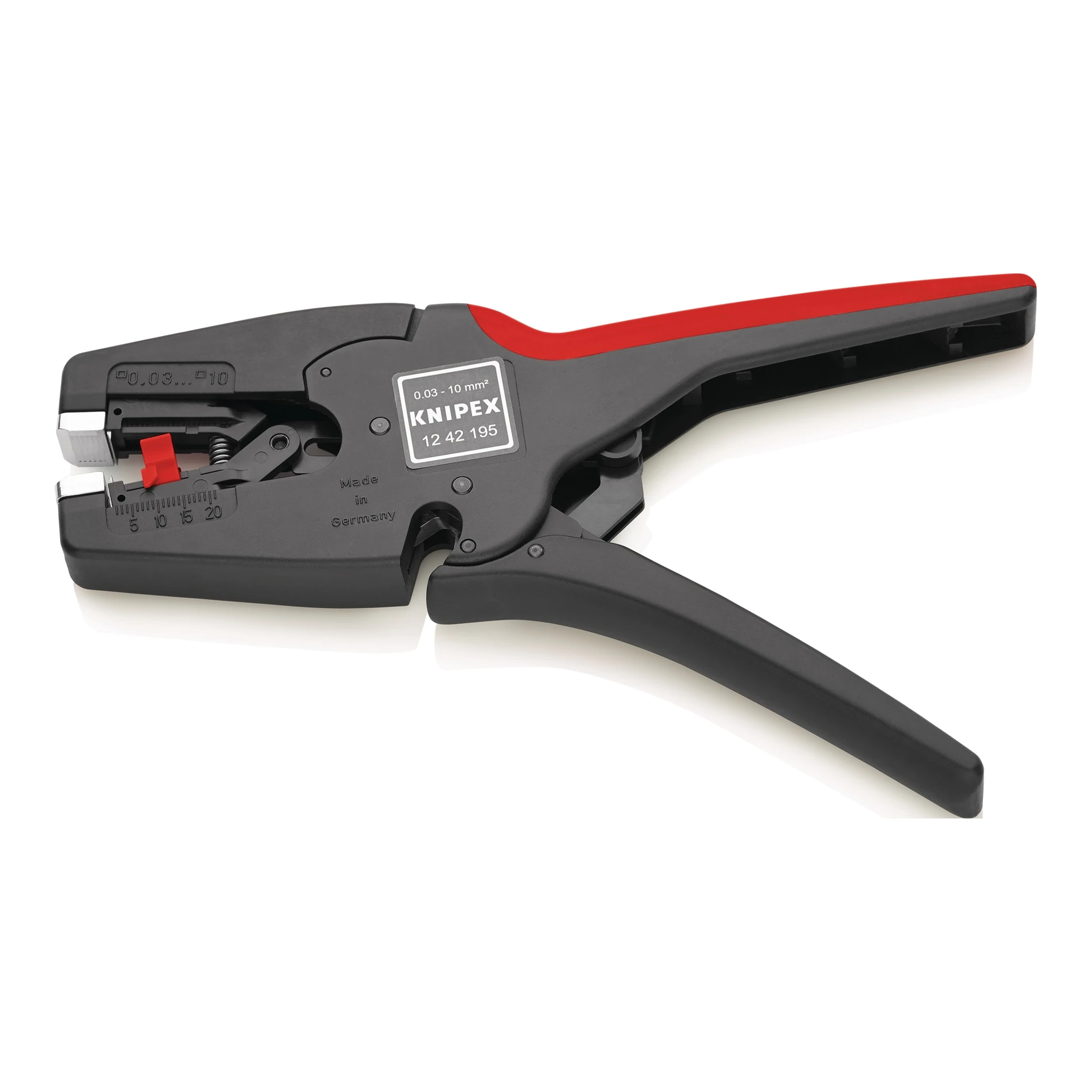 KNIPEX | Automatikabisolierzange | Länge 195 mm | 0,03 - 10 (AWG 32 - 7) mm²