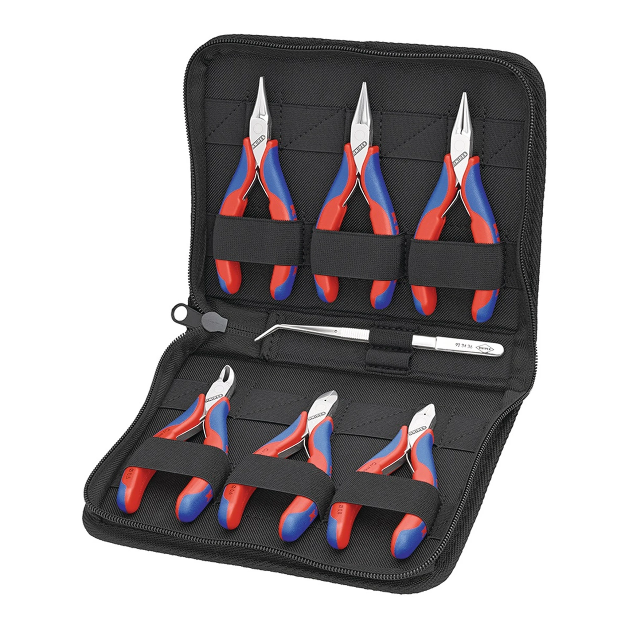 KNIPEX | Elektronikzangen-Satz | 7-teilig | 6 Zangen, 1 Präzisionspinzette