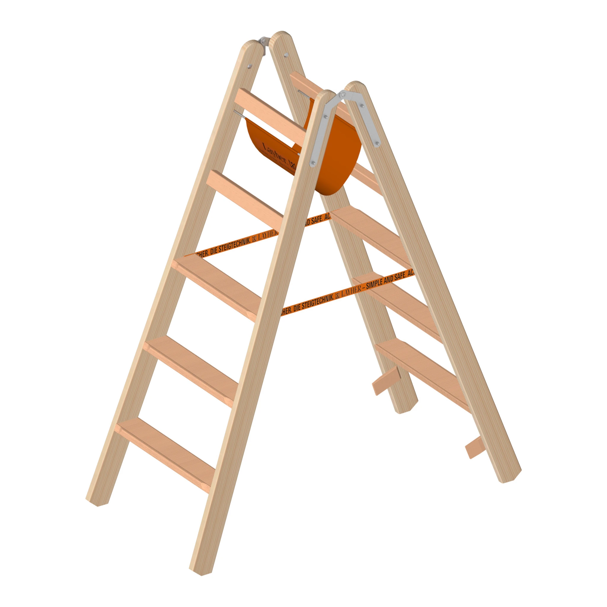 LAYHER | Holzstehleiter | 2 x 5 Stufen
