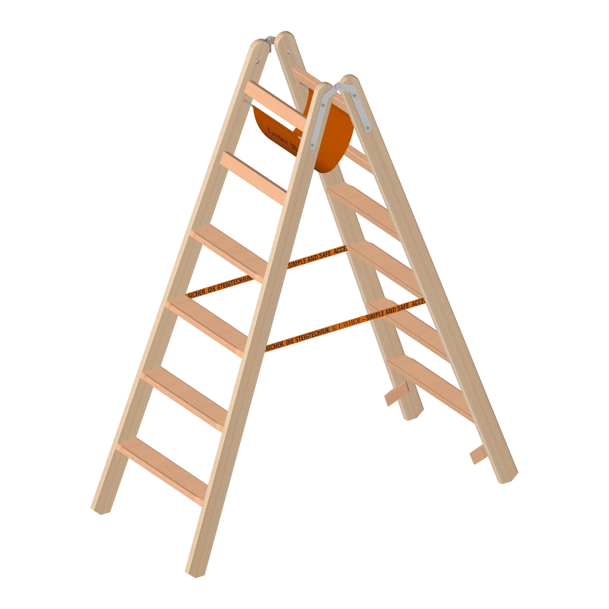LAYHER | Holzstehleiter | 2 x 6 Stufen