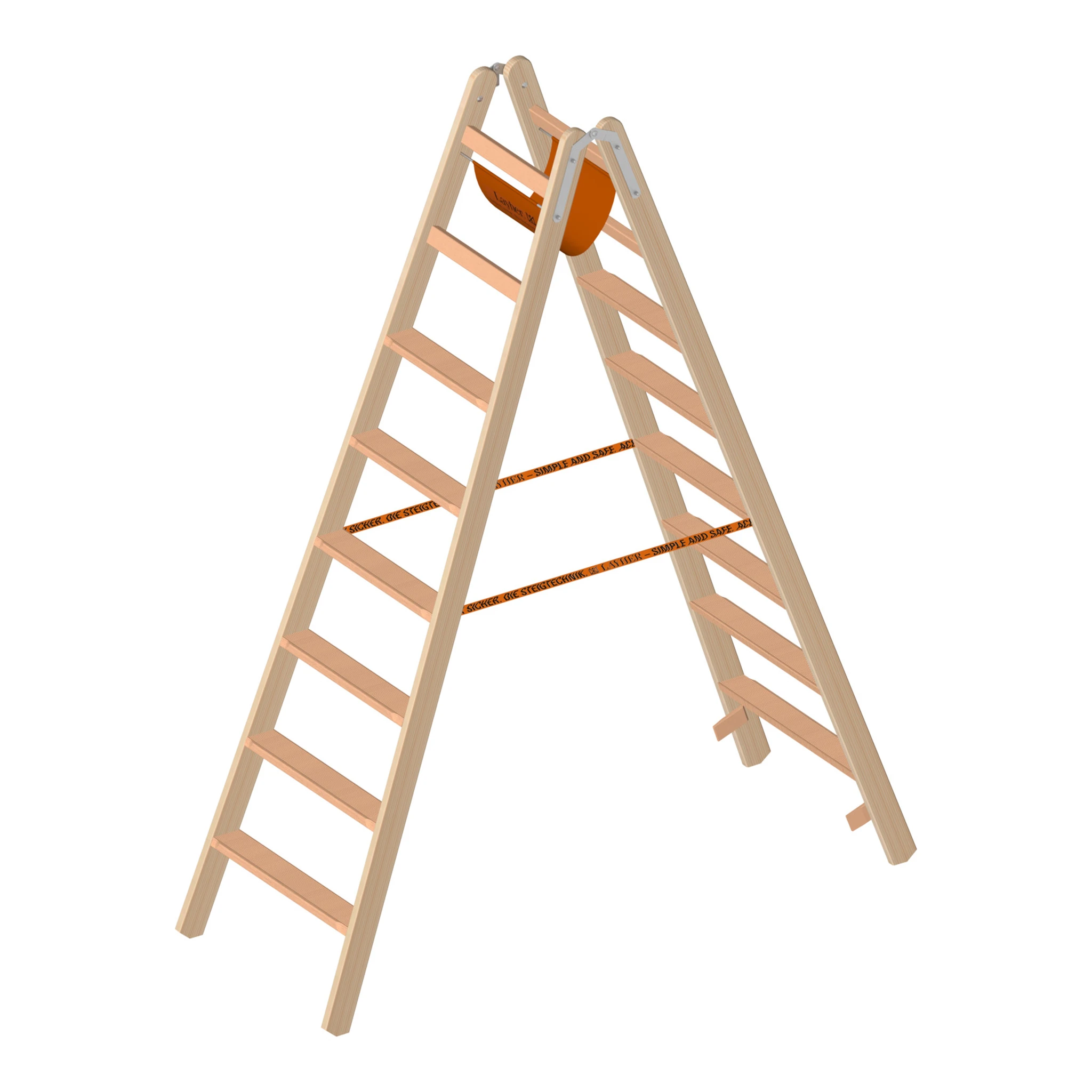 LAYHER | Holzstehleiter | 2 x 8 Stufen
