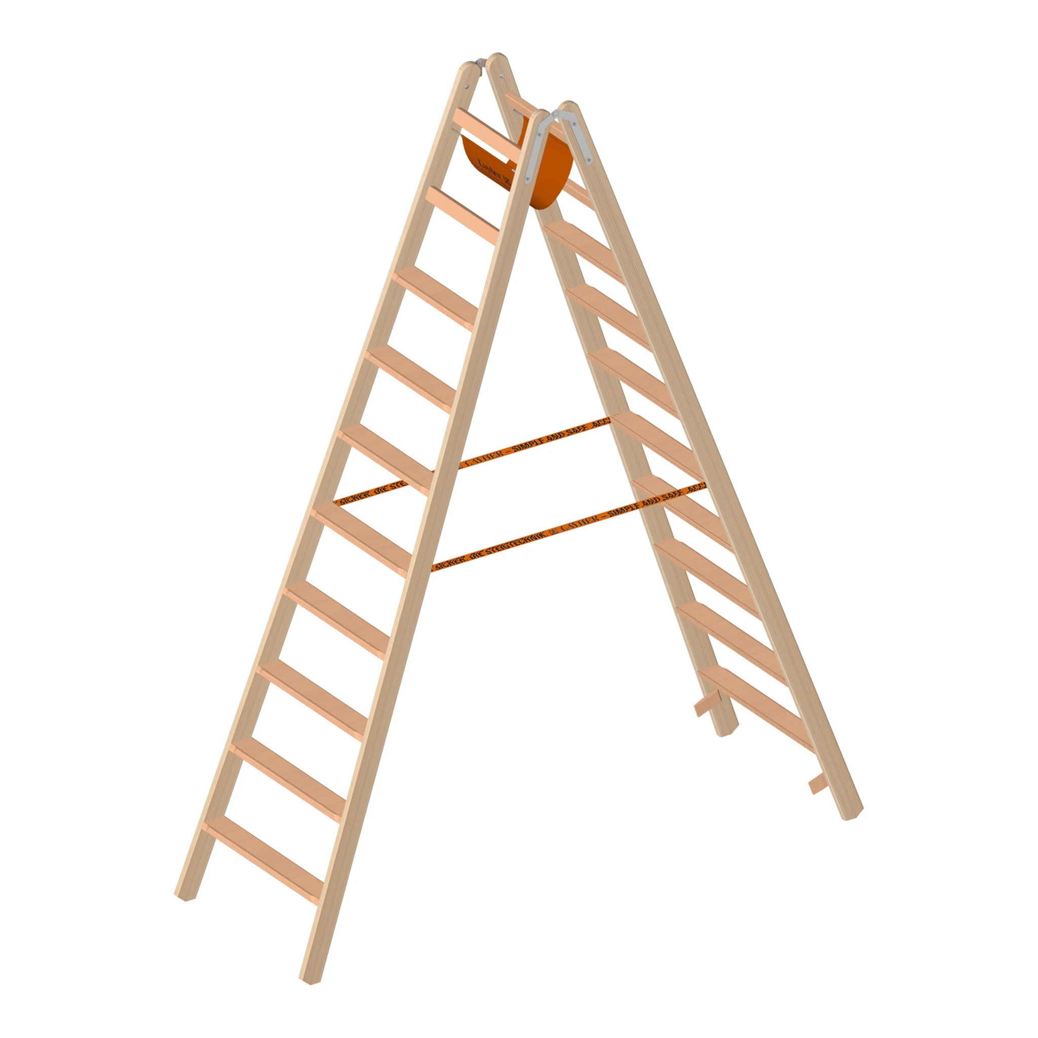 LAYHER | Holzstehleiter | 2 x 10 Stufen