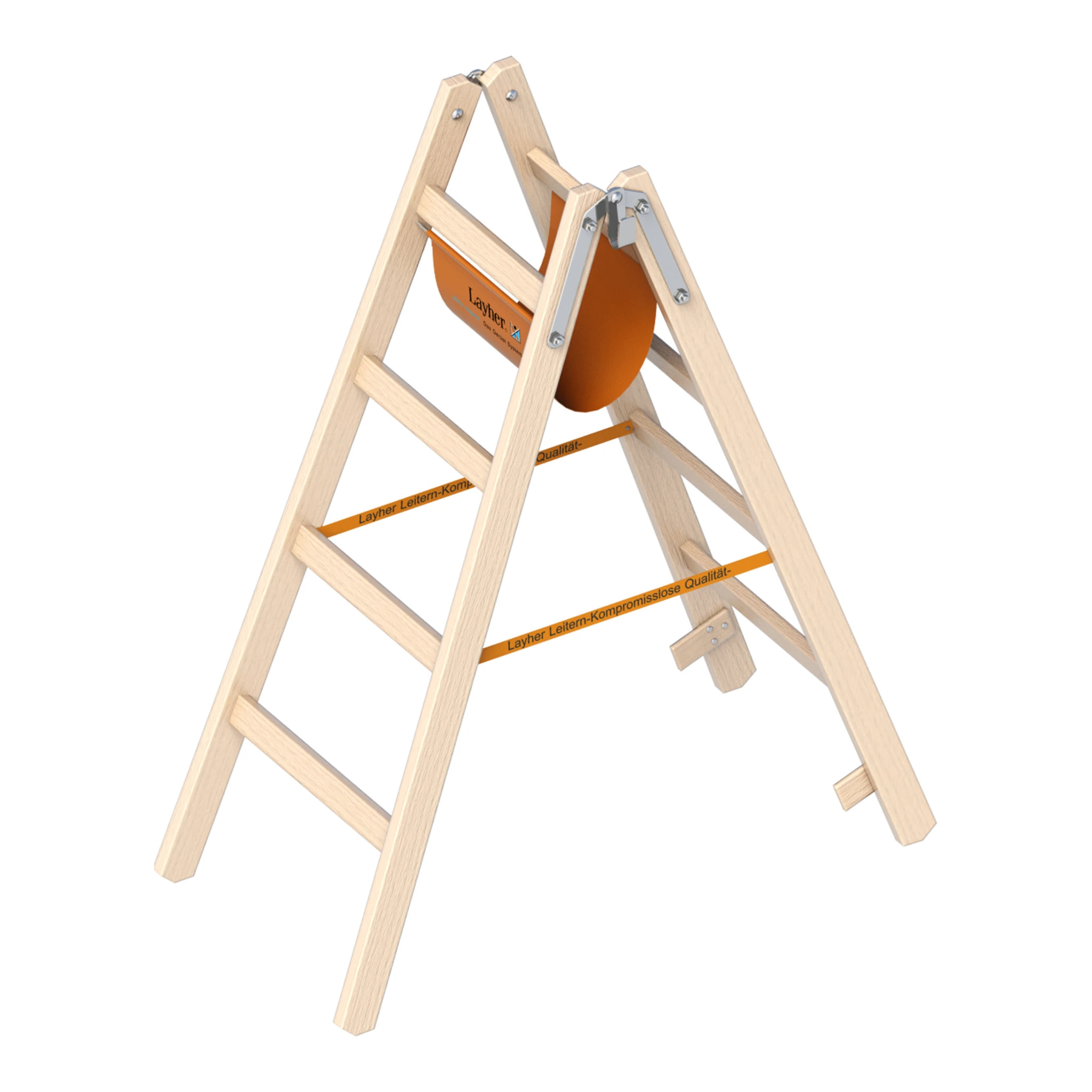 LAYHER | Holzstehleiter | 2 x 4 Sprossen