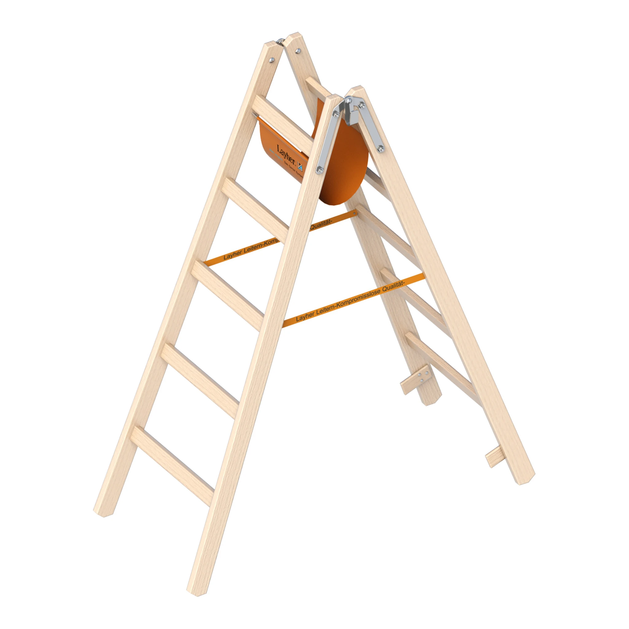 LAYHER | Holzstehleiter | 2 x 5 Sprossen