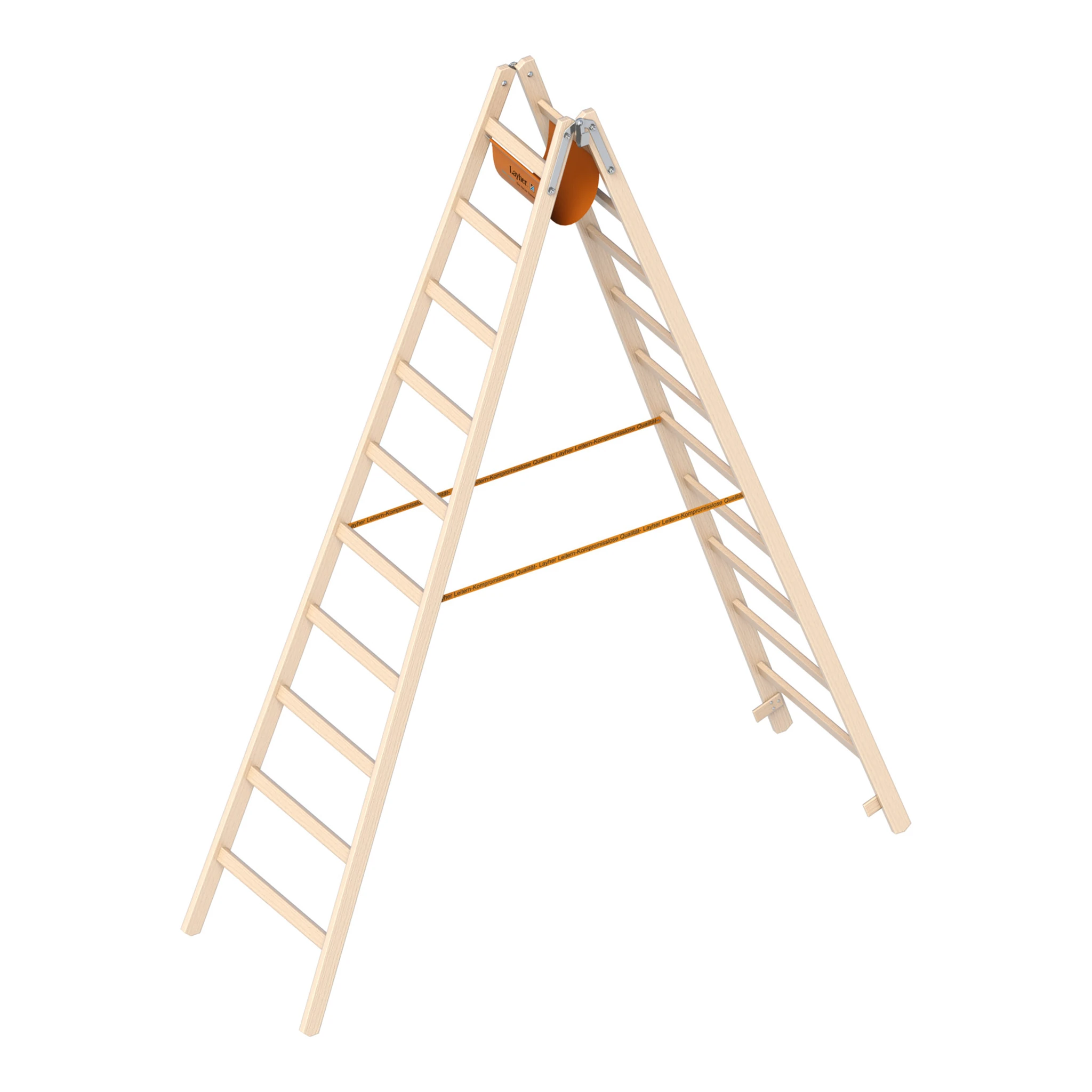 LAYHER | Holzstehleiter | 2 x 10 Sprossen