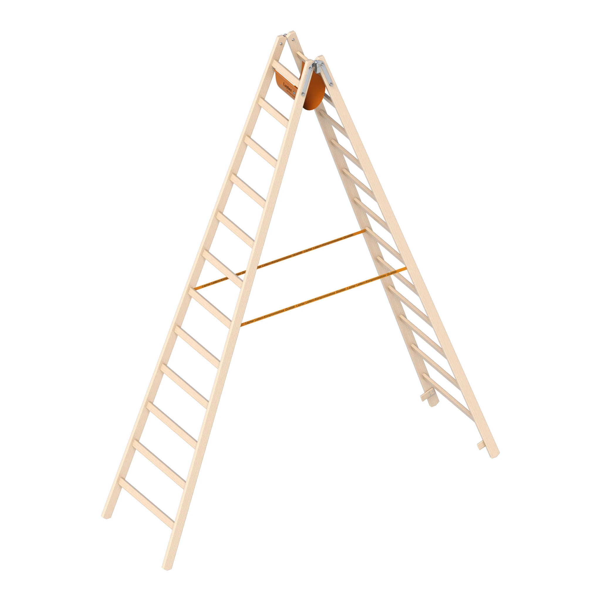 LAYHER | Holzstehleiter | 2 x 12 Sprossen