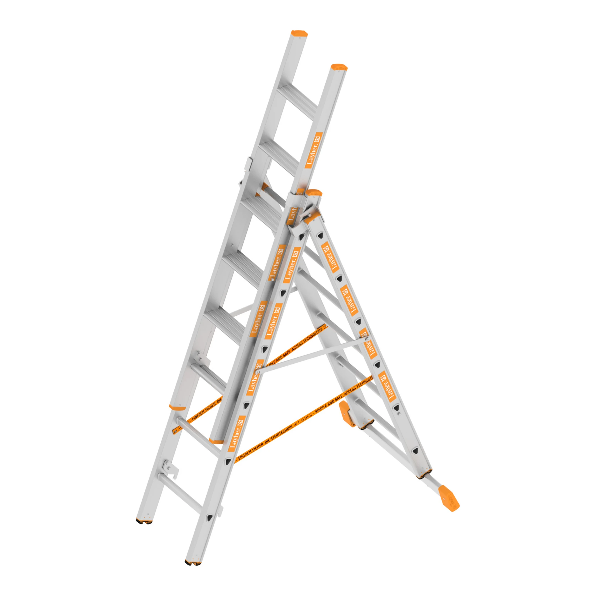LAYHER | Allzweckleiter | 3 x 6 Stufen