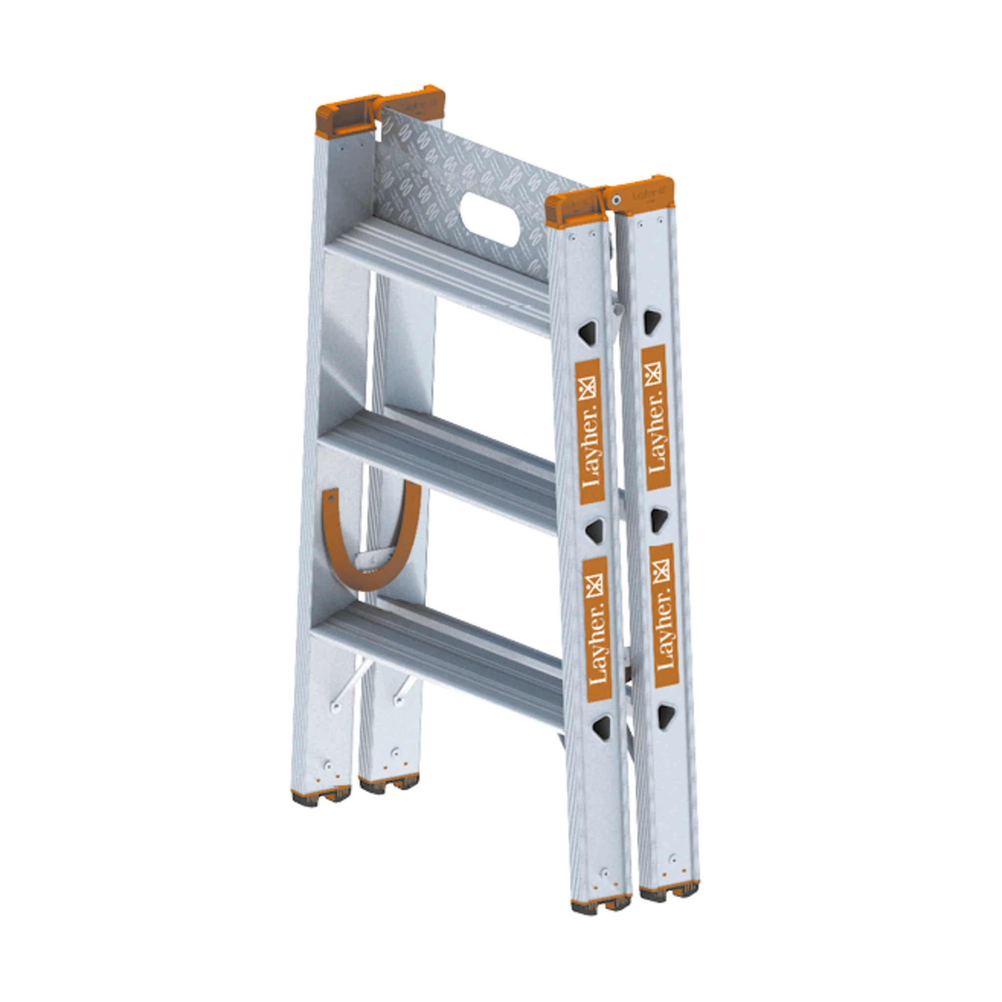 LAYHER | Alu-Schwerlasttritt | 2 x 3 Stufen – Bild 5