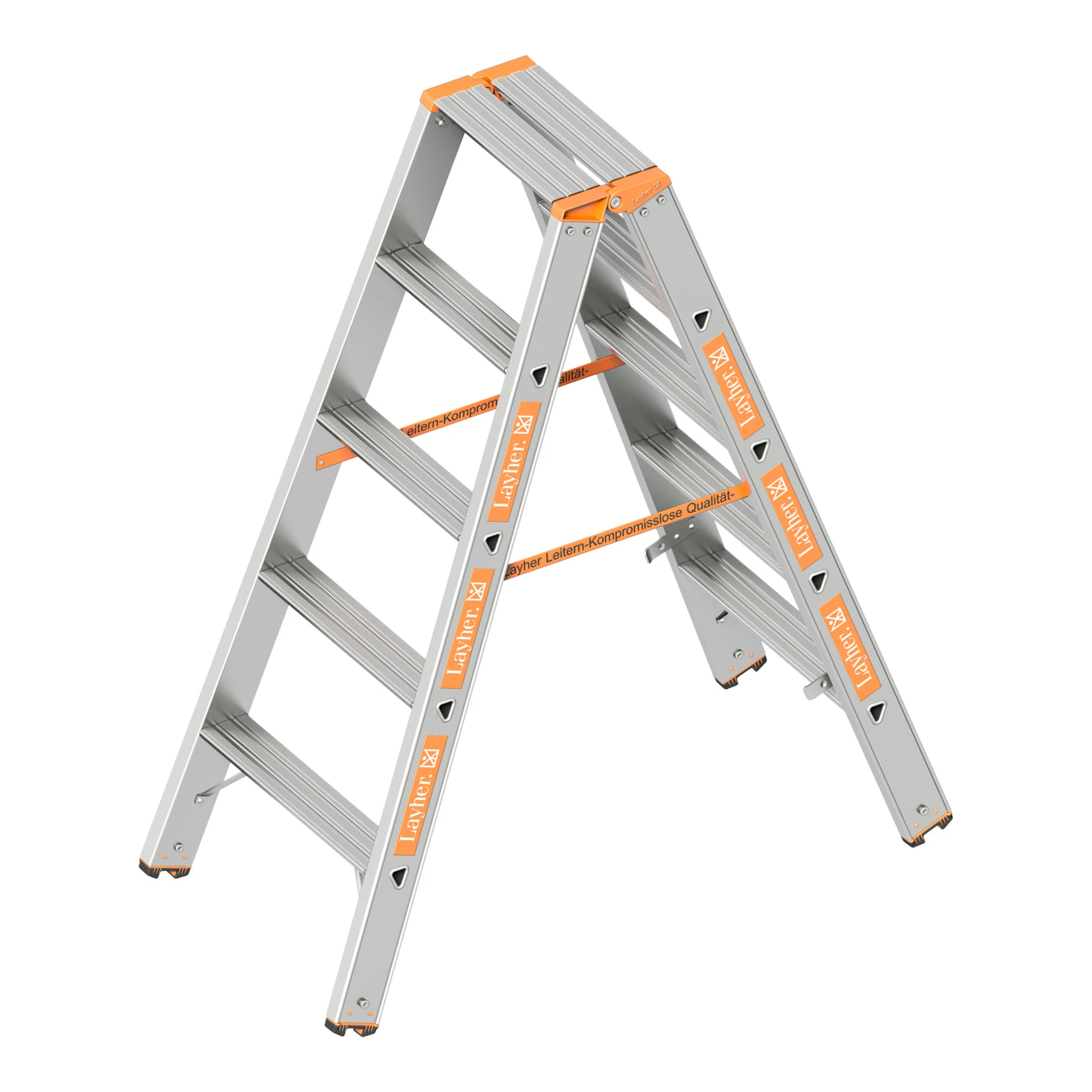 LAYHER | Stufenstehleiter | 2 x 5 Stufen