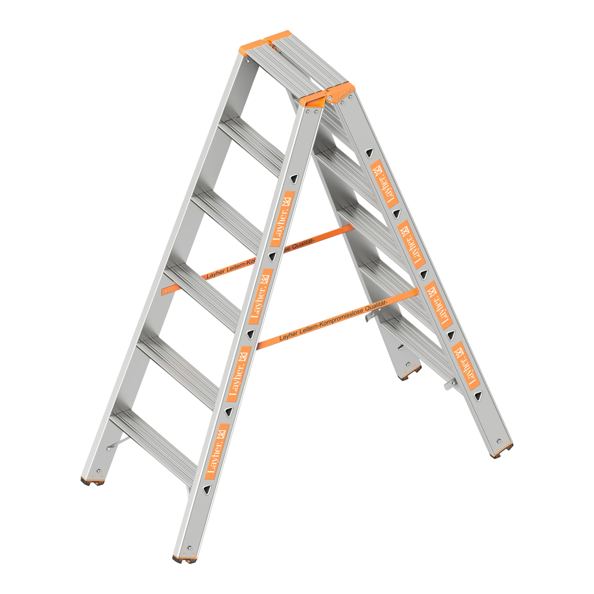 LAYHER | Stufenstehleiter | 2 x 6 Stufen