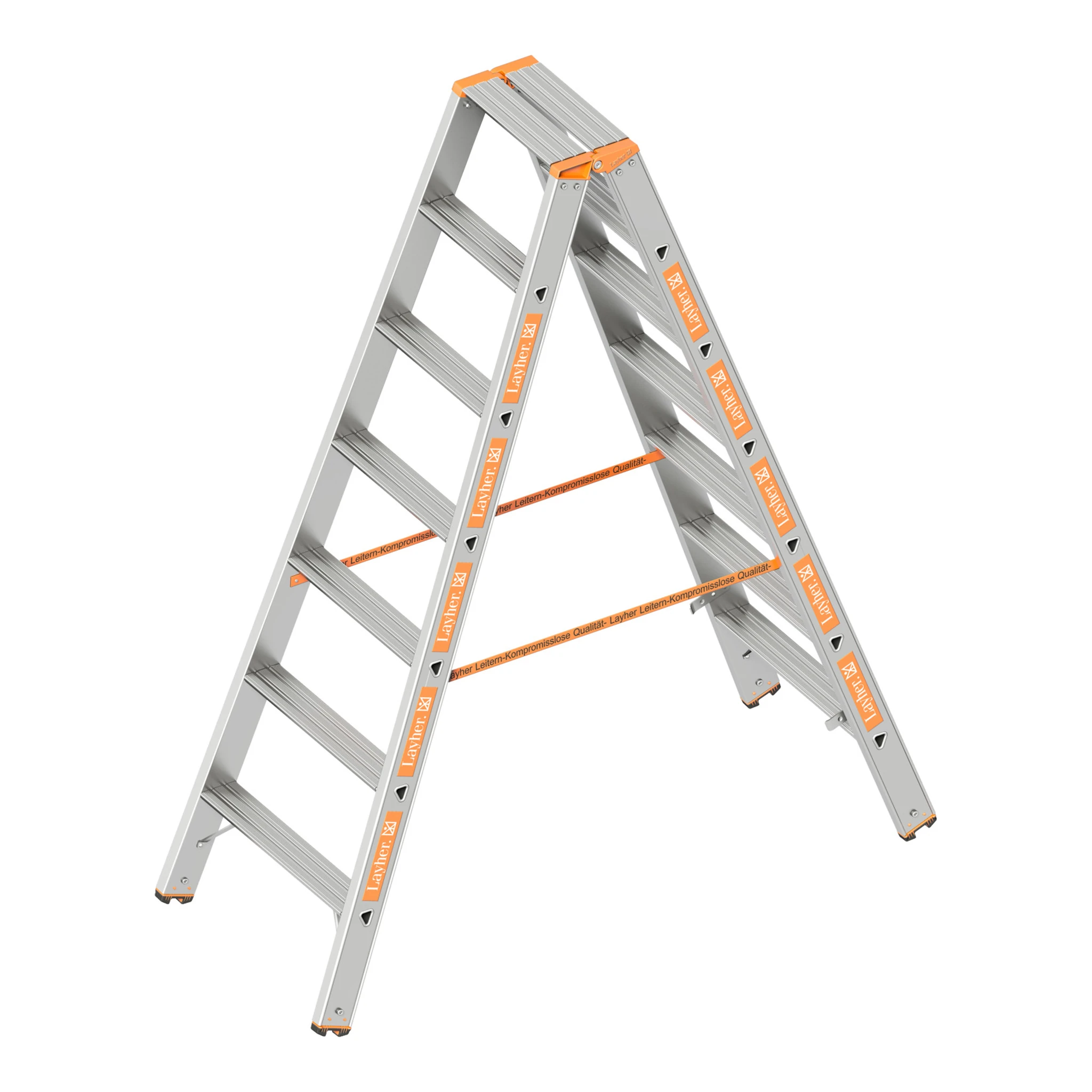 LAYHER | Stufenstehleiter | 2 x 7 Stufen