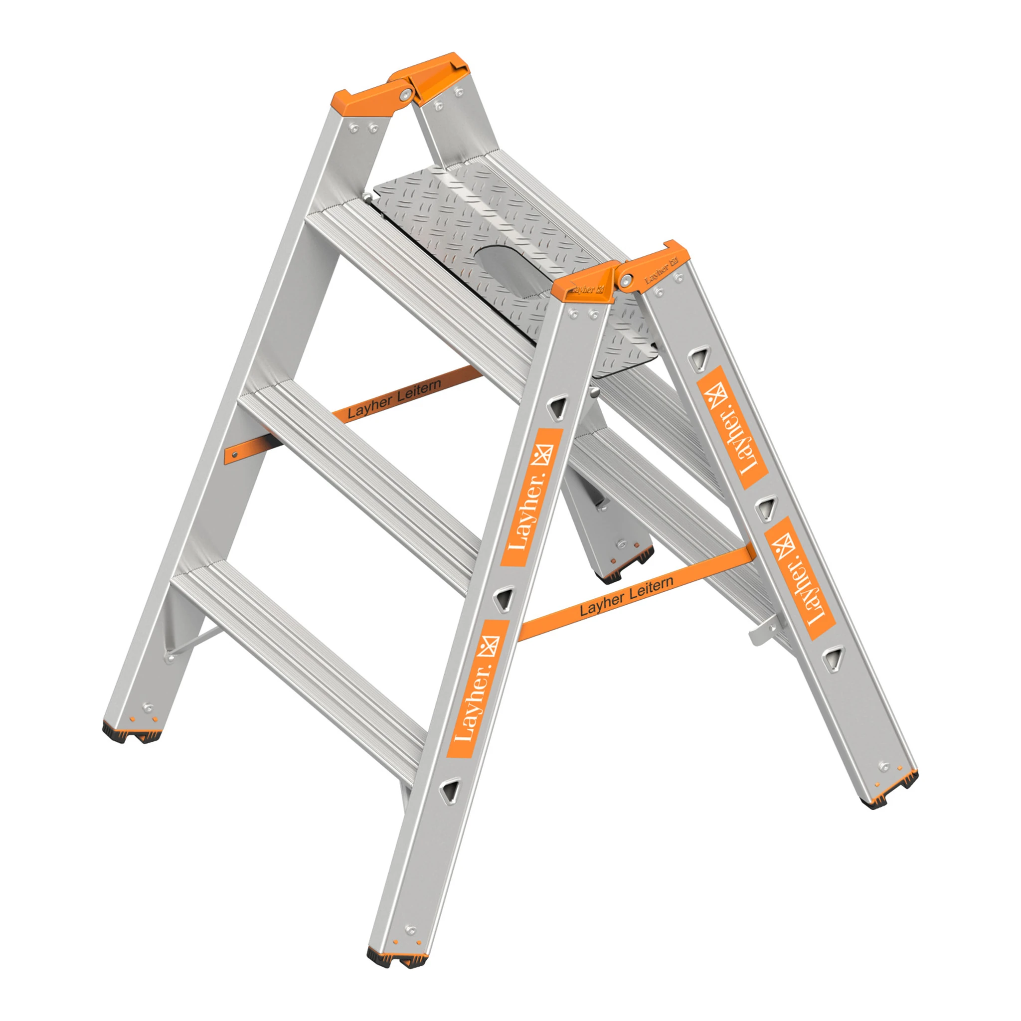 LAYHER | Alu-Schwerlasttritt | 2 x 3 Stufen