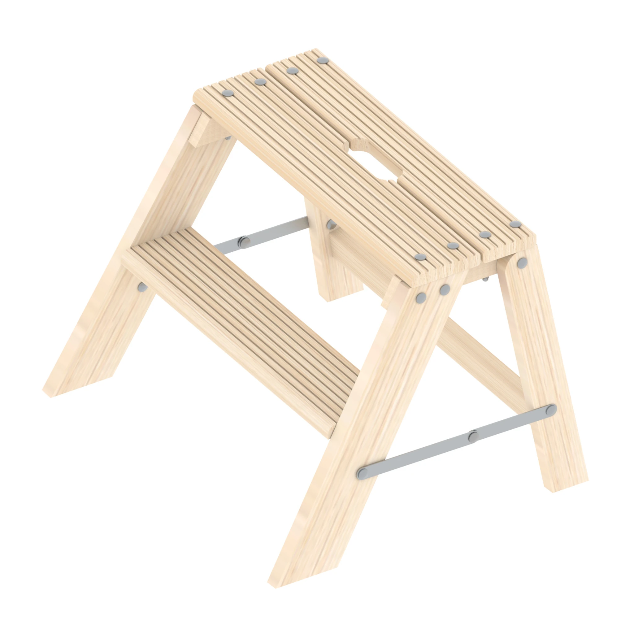 LAYHER | Klappbarer Holzstufentritt | 1 x 2 Stufen
