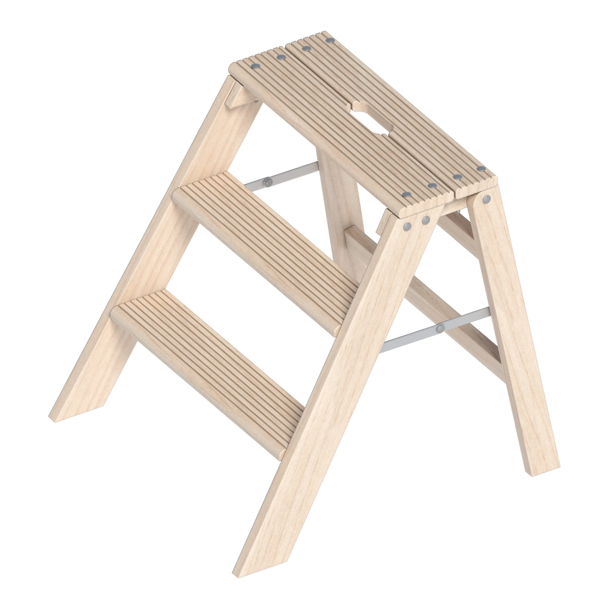 LAYHER | Klappbarer Holzstufentritt | 1 x 3 Stufen
