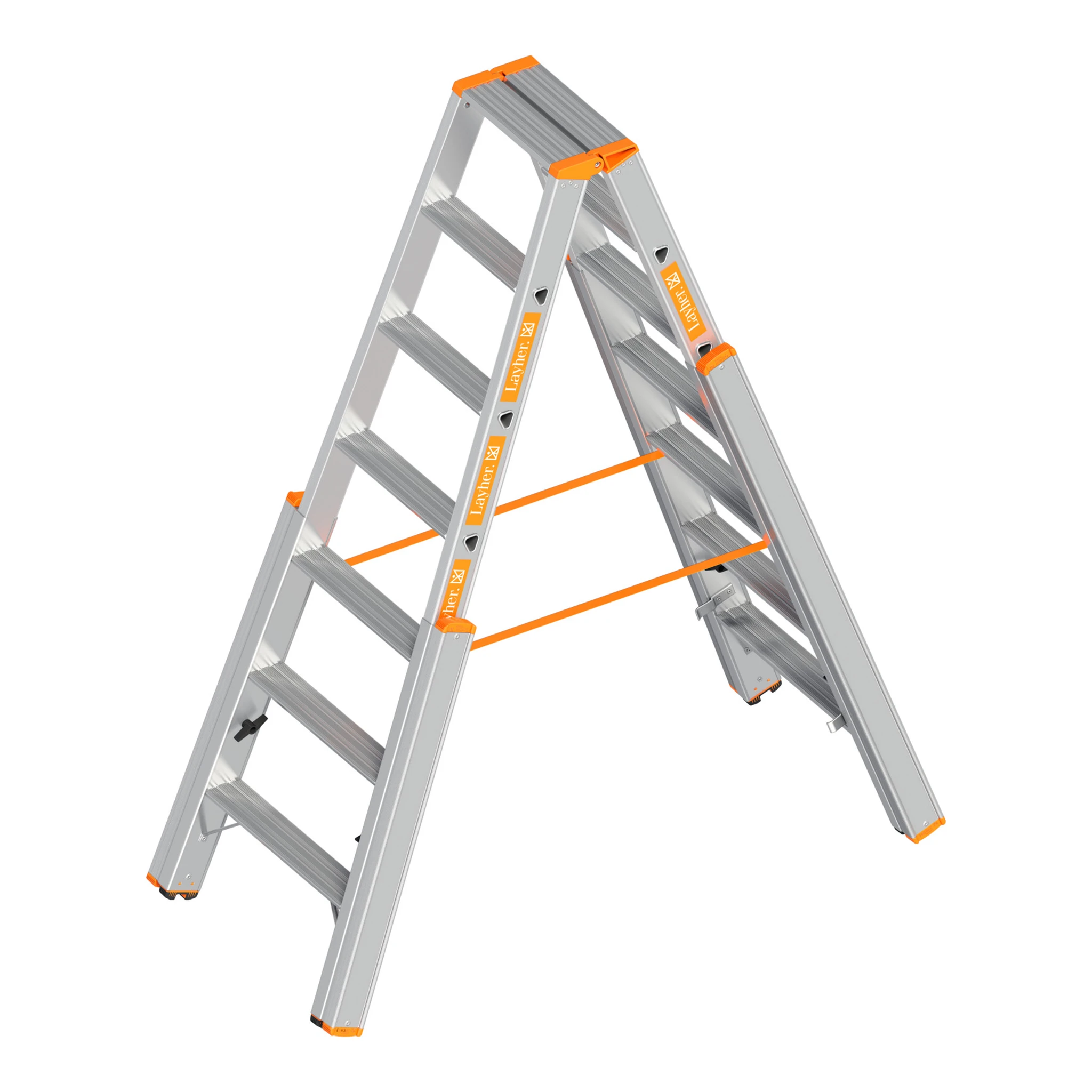 LAYHER | Treppenstehleiter | 2 x 7 Stufen