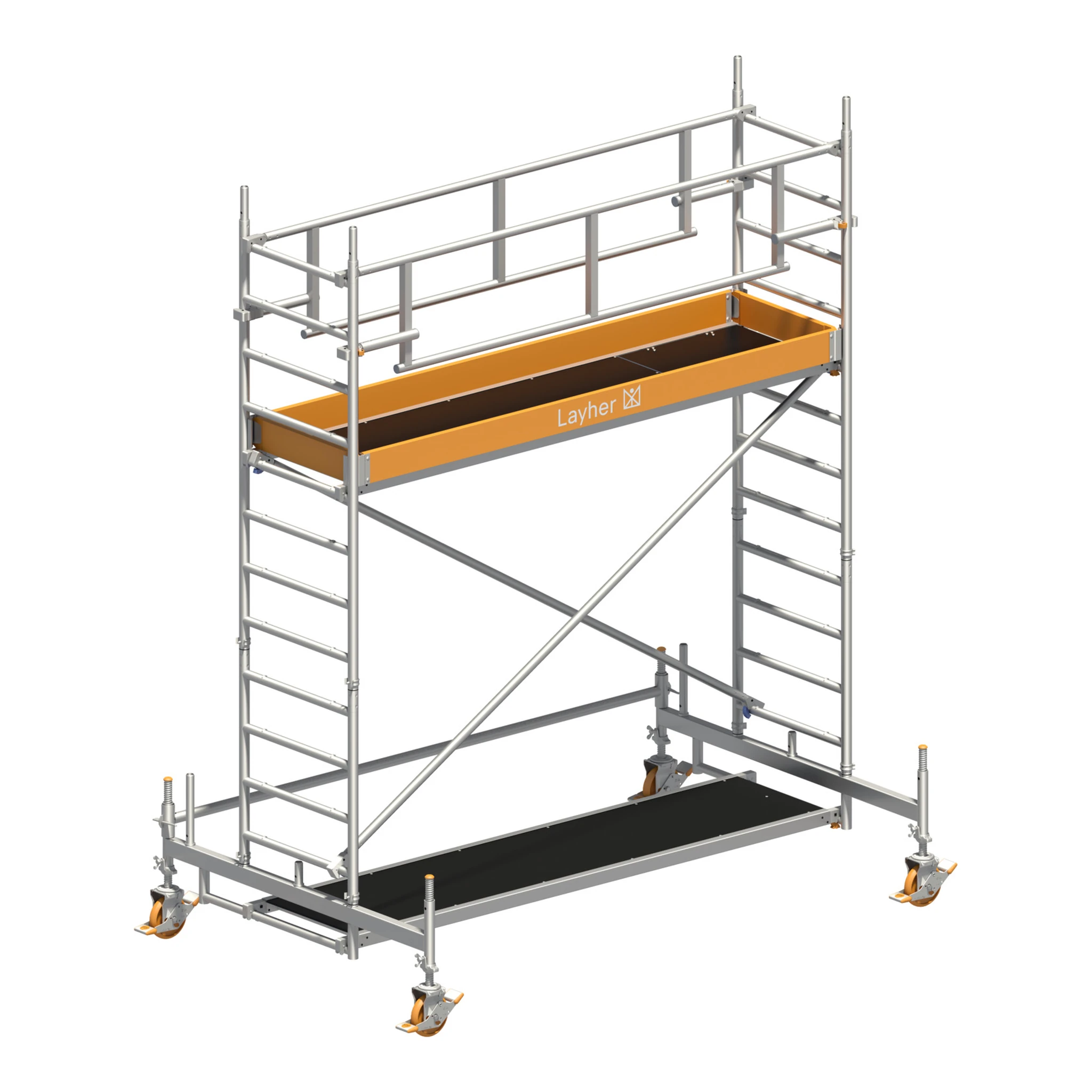 LAYHER | Fahrgerüst | Uni Standard P2 SAFETY PLUS mit Doppelgeländer