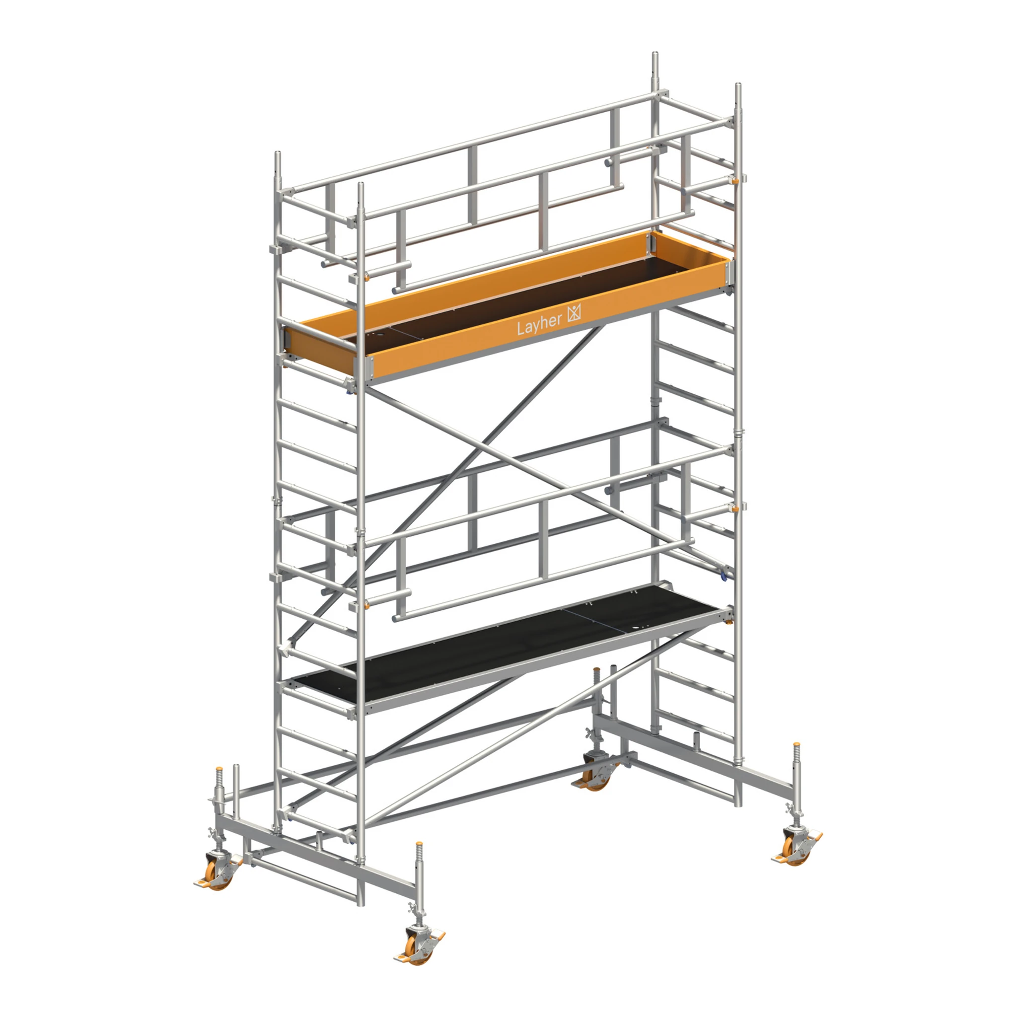 LAYHER | Fahrgerüst | Uni Standard P2 SAFETY PLUS mit Doppelgeländer