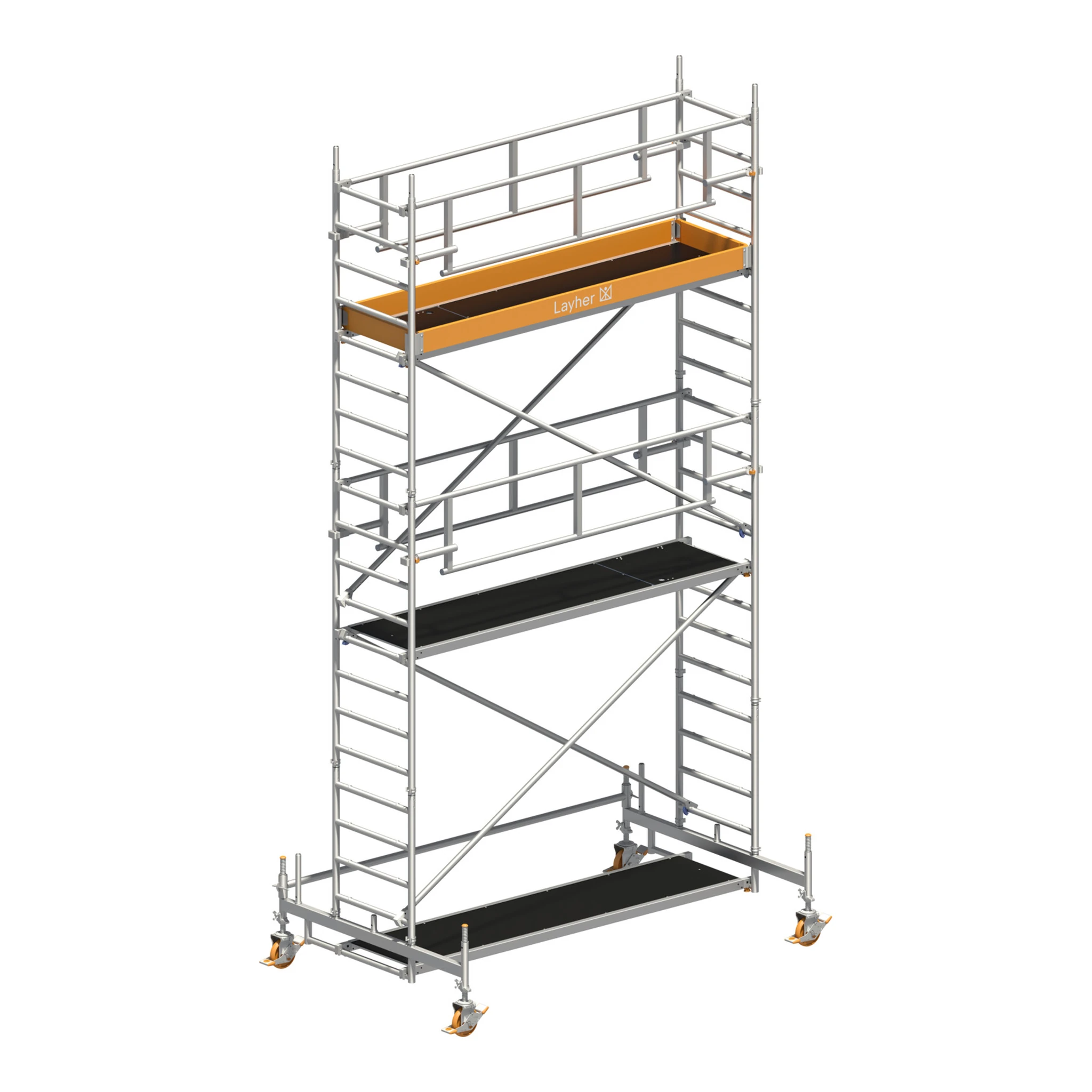 LAYHER | Fahrgerüst | Uni Standard P2 SAFETY PLUS mit Doppelgeländer