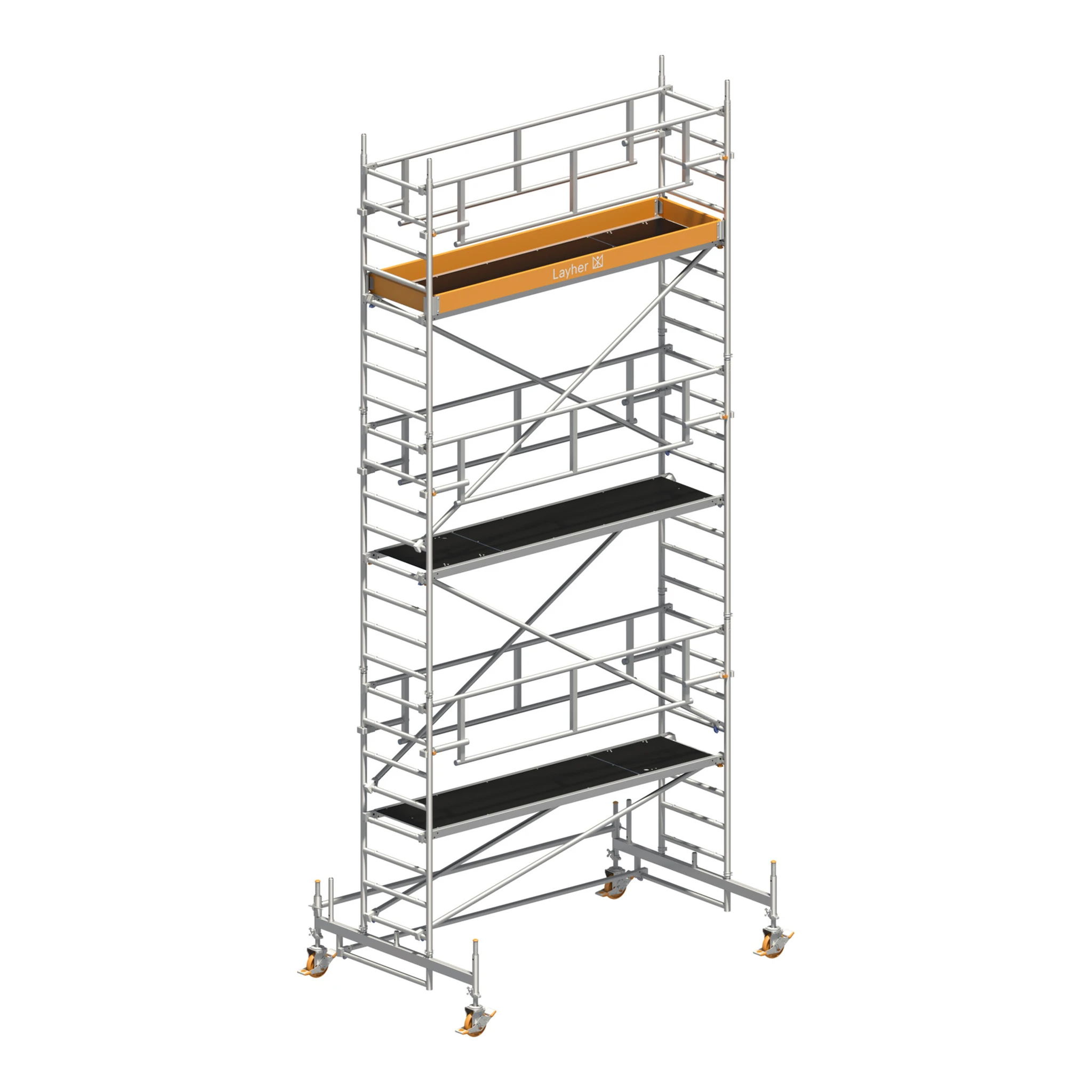 LAYHER | Fahrgerüst | Uni Standard P2 SAFETY PLUS mit Doppelgeländer