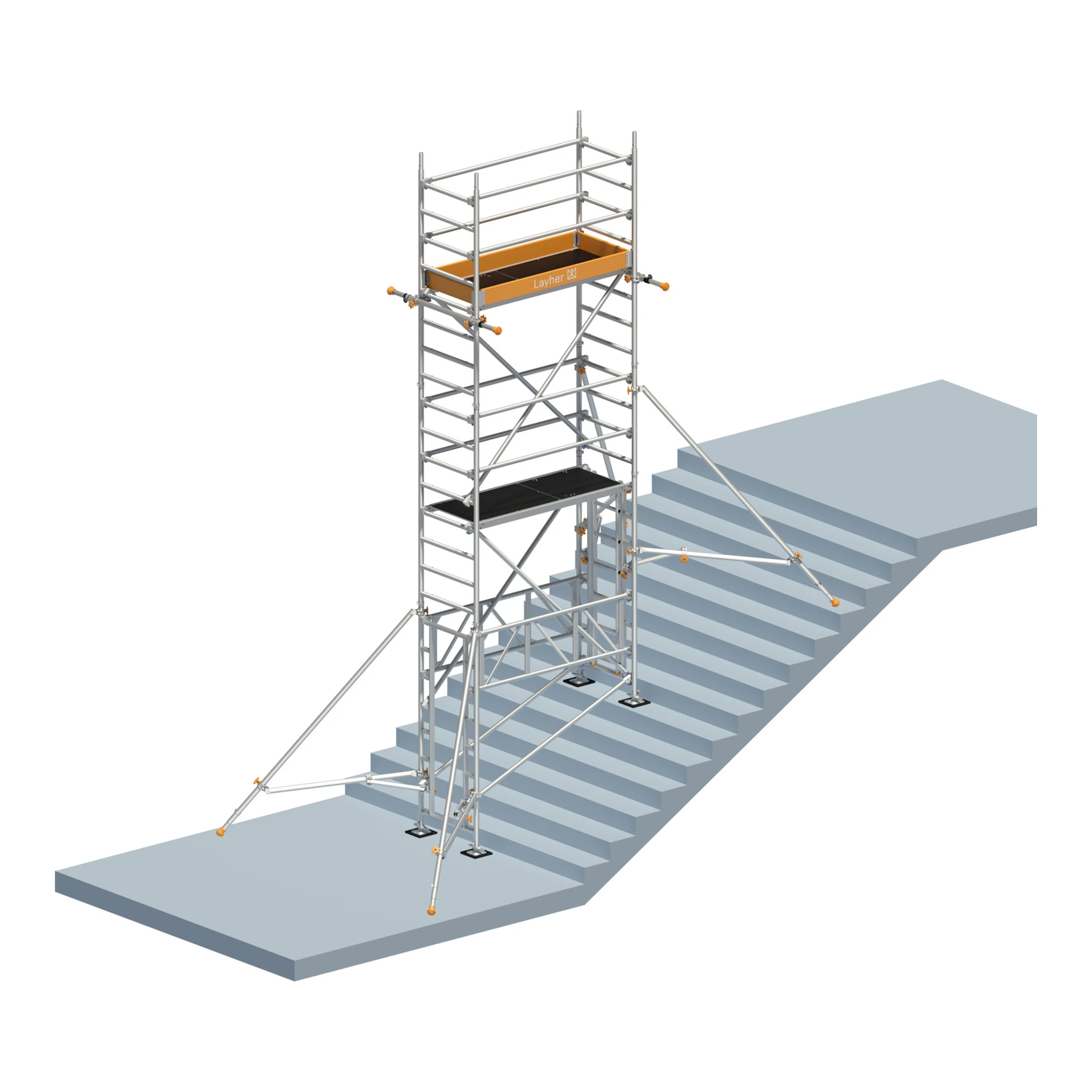 LAYHER | Fahrgerüst | Uni Leicht P2 mit Treppen-Kit