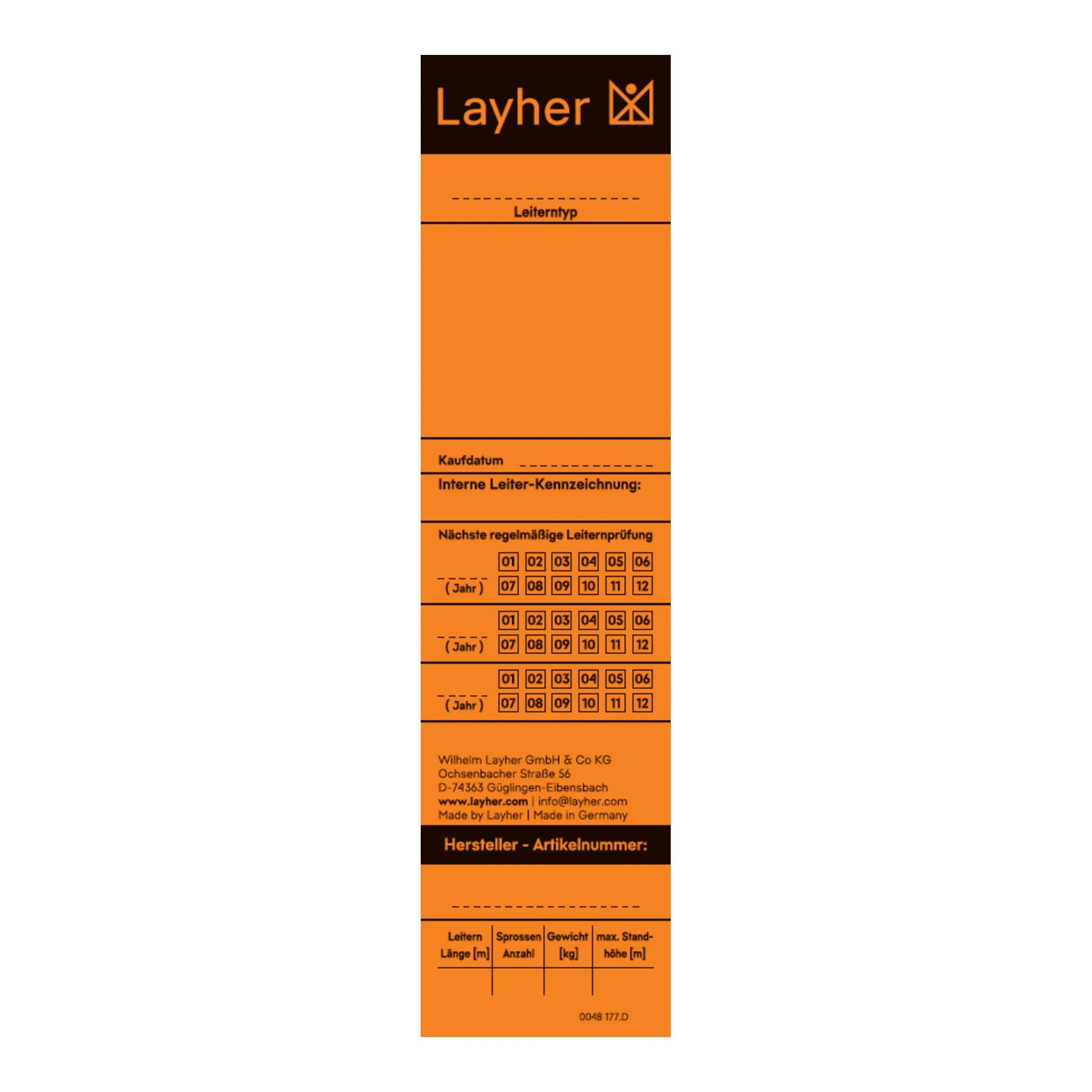 LAYHER | Zubehör | Universal- und Prüfetikett