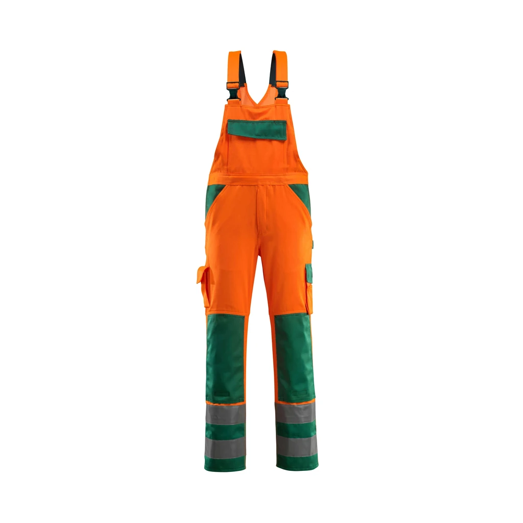 MASCOT® | Latzhose mit Knietaschen SAFE COMPETE | 90C60 | Hi-vis Orange/Grün