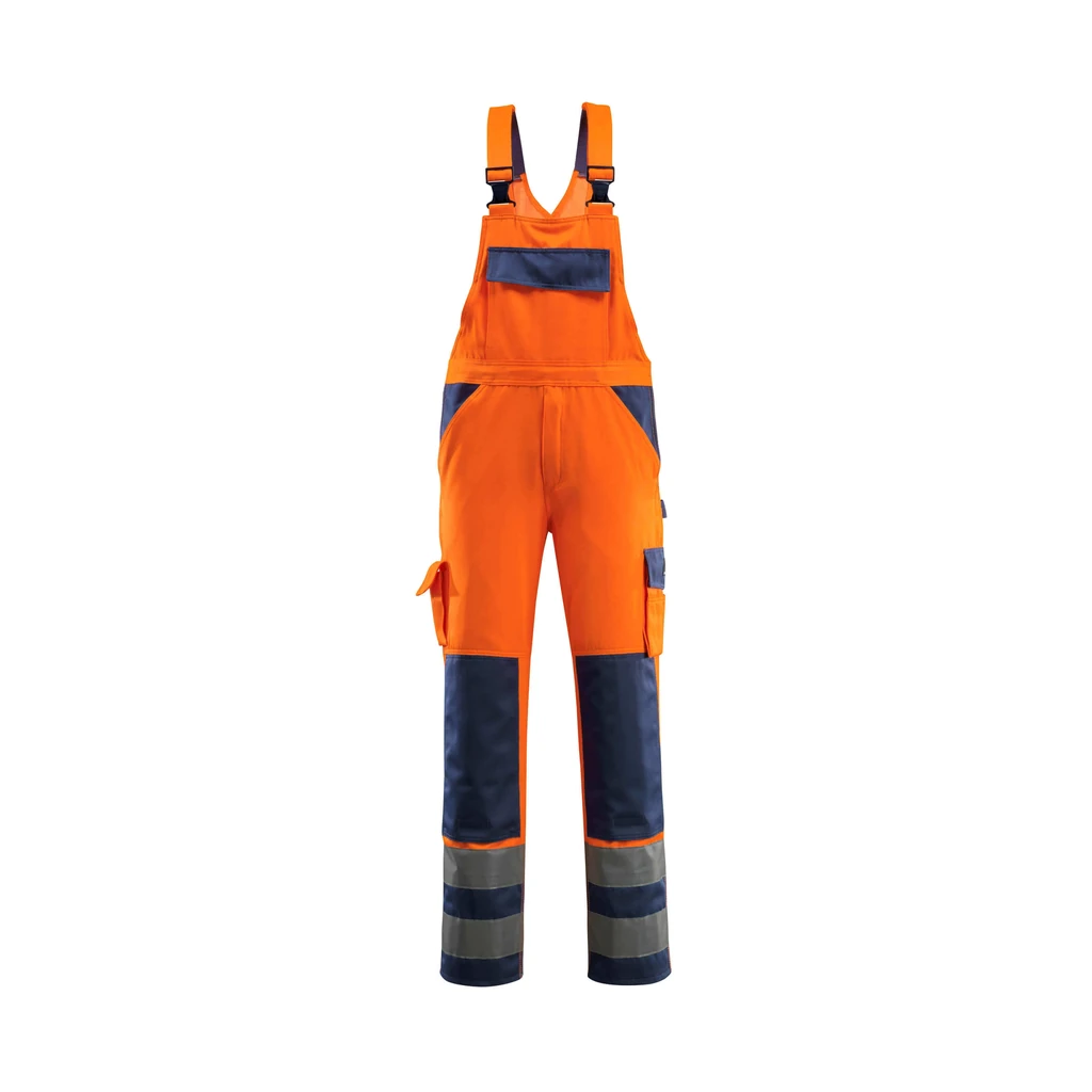 MASCOT® | Latzhose mit Knietaschen SAFE COMPETE | 90C60 | Hi-vis Orange/Marine