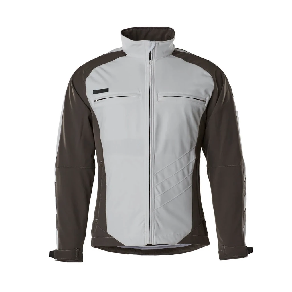 MASCOT® | Softshell Jacke UNIQUE | 2XL | Weiß/Dunkelanthrazit