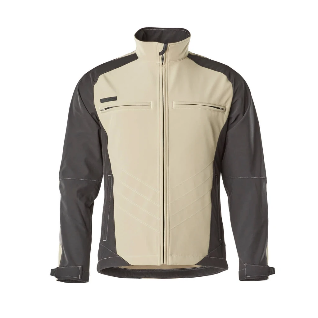 MASCOT® | Softshell Jacke UNIQUE | 2XL | Hellkhaki/Schwarz