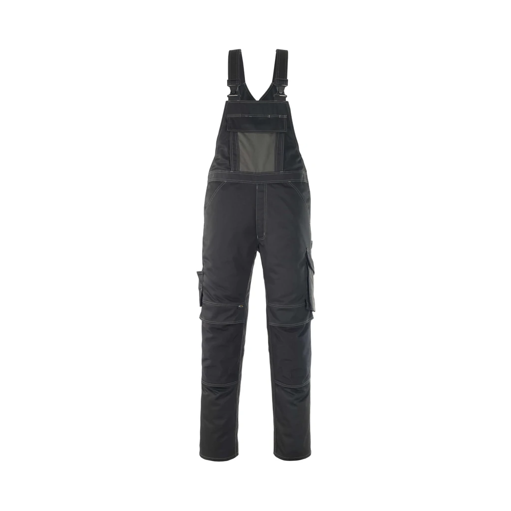 MASCOT® | Latzhose mit Knietaschen UNIQUE | 82C68 | Schwarz/Dunkelanthrazit