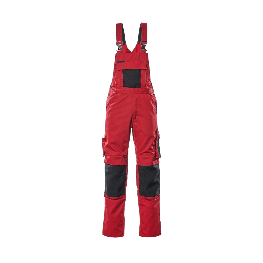 MASCOT® | Latzhose mit Knietaschen UNIQUE | 90C46 | Rot/Schwarz