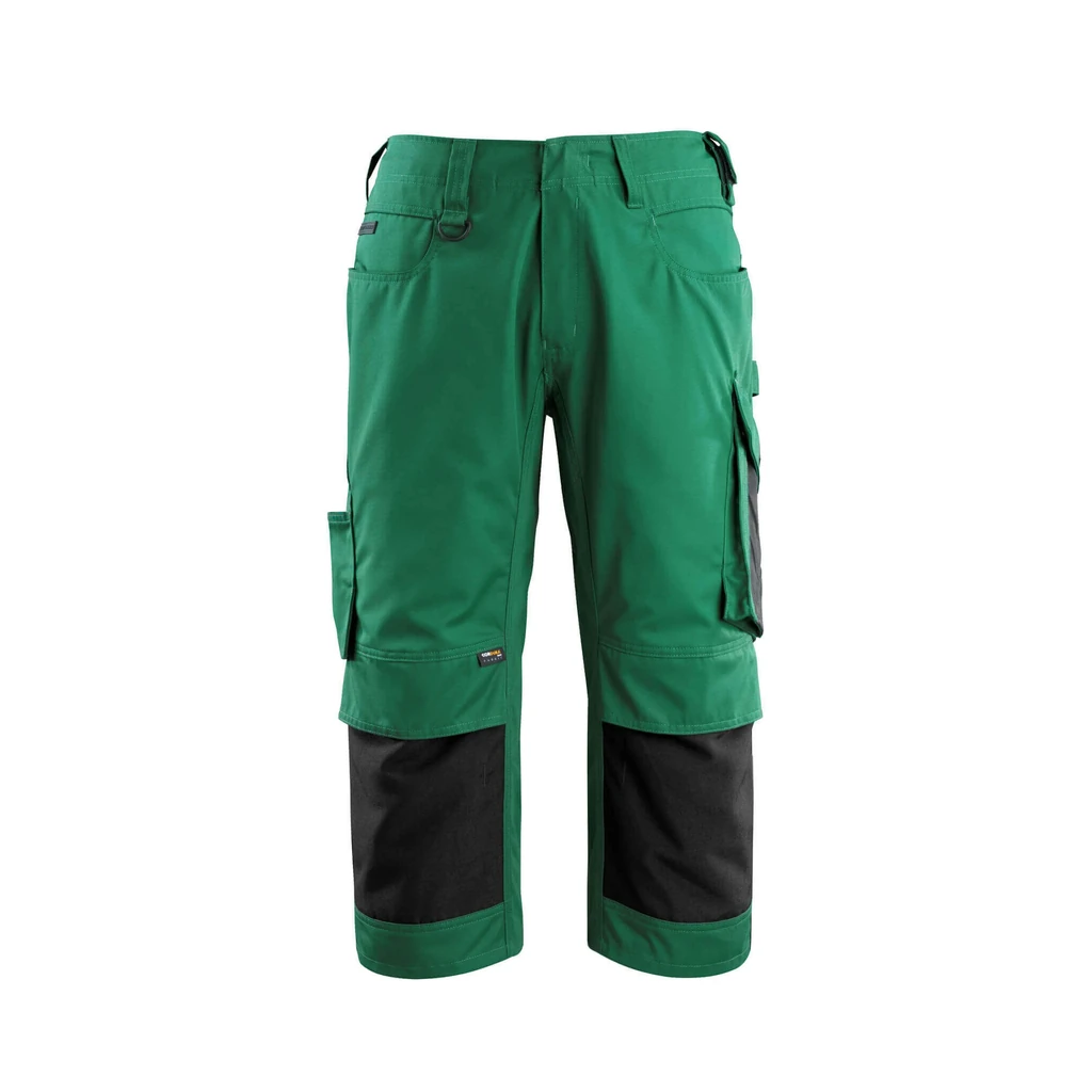 MASCOT® | Dreiviertel-Hose mit Knietaschen UNIQUE | C44 | Grün/Schwarz