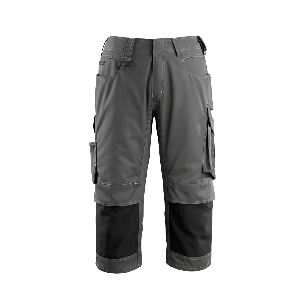 MASCOT® | Dreiviertel-Hose mit Knietaschen UNIQUE | C44 | Dunkelanthrazit/Schwarz