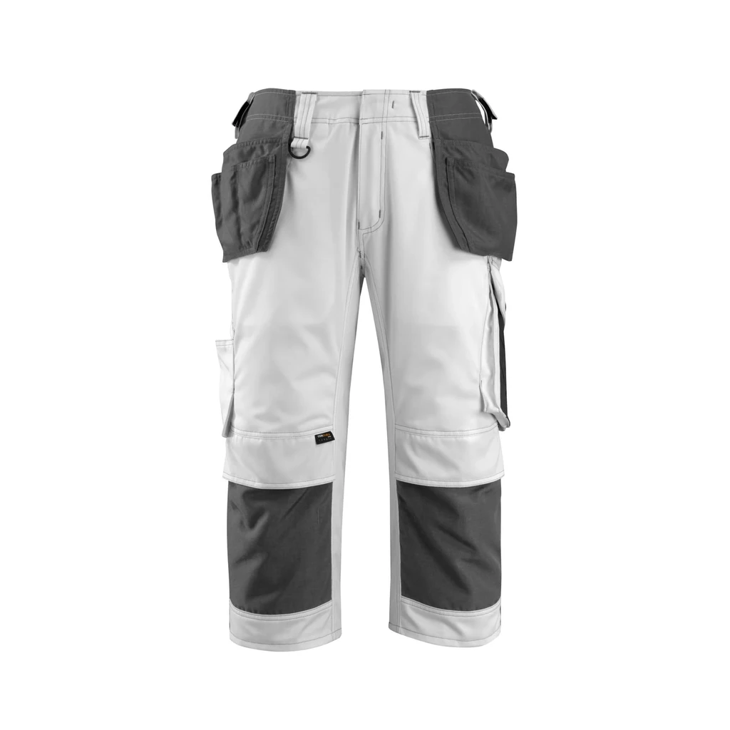 MASCOT® | Dreiviertel-Hose mit Hängetaschen UNIQUE | C44 | Weiß/Dunkelanthrazit