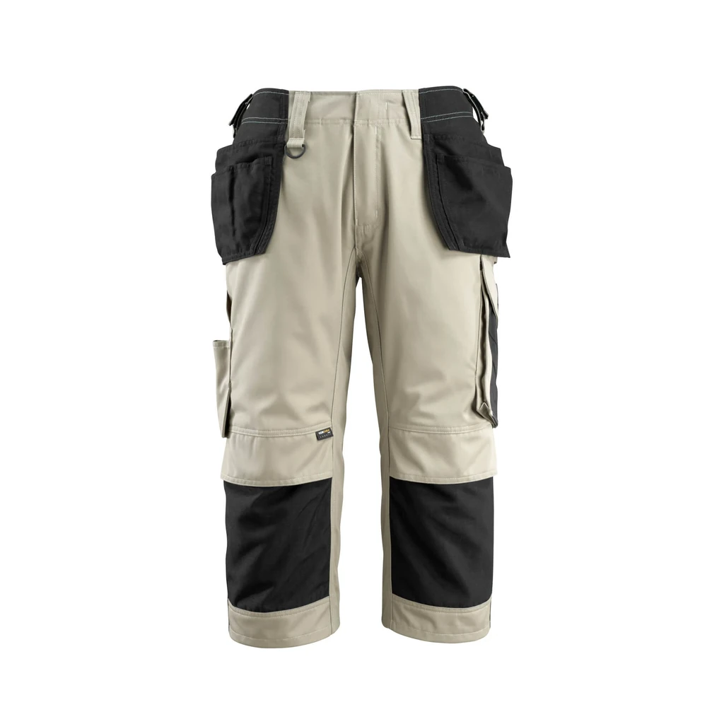 MASCOT® | Dreiviertel-Hose mit Hängetaschen UNIQUE | C44 | Hellkhaki/Schwarz