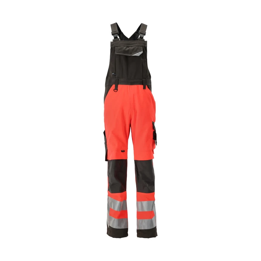 MASCOT® | Latzhose mit Knietaschen SAFE SUPREME | 90C60 | Hi-vis Rot/Dunkelanthrazit