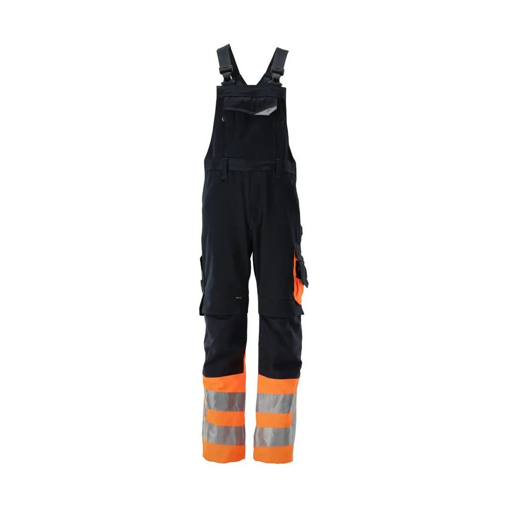 MASCOT® | Latzhose mit Knietaschen SAFE SUPREME | 90C58 | Schwarzblau/Hi-vis Orange
