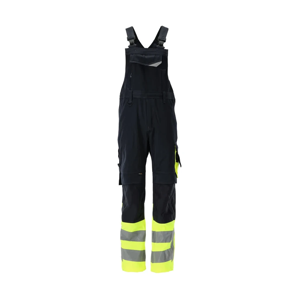 MASCOT® | Latzhose mit Knietaschen SAFE SUPREME | 90C58 | Schwarzblau/Hi-vis Gelb
