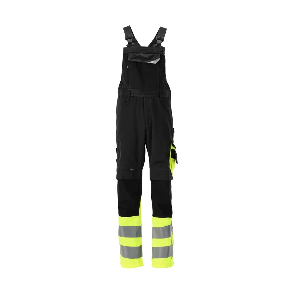 MASCOT® | Latzhose mit Knietaschen SAFE SUPREME | 90C60 | Schwarz/Hi-vis Gelb