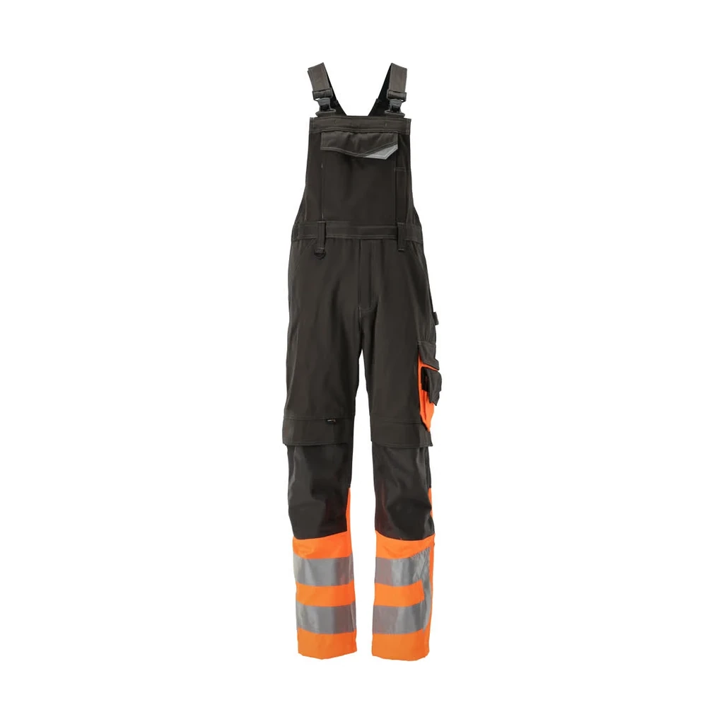 MASCOT® | Latzhose mit Knietaschen SAFE SUPREME | 90C60 | Dunkelanthrazit/Hi-vis Orange