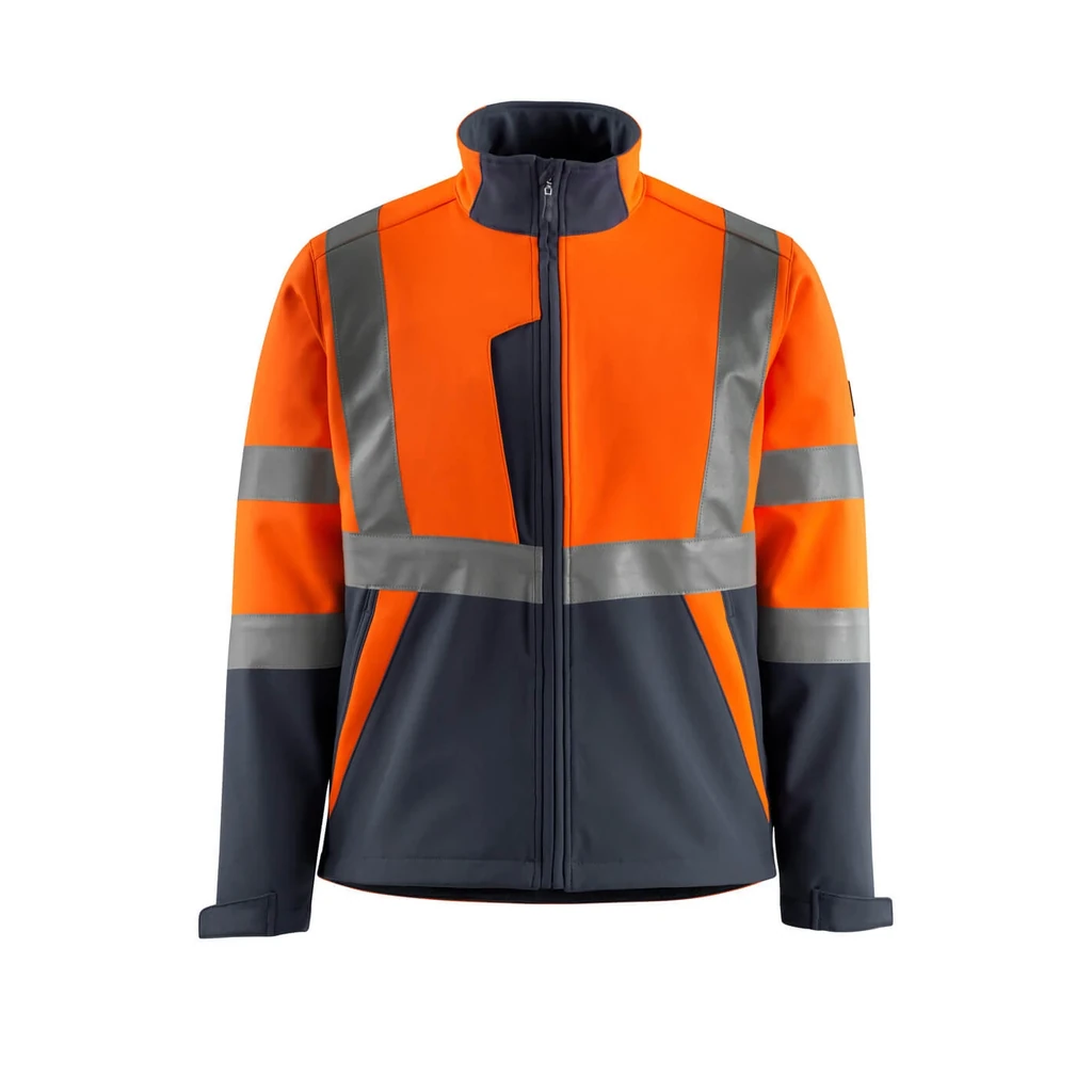 MASCOT® | Softshell Jacke SAFE LIGHT | 2XL | Hi-vis Orange/Schwarzblau