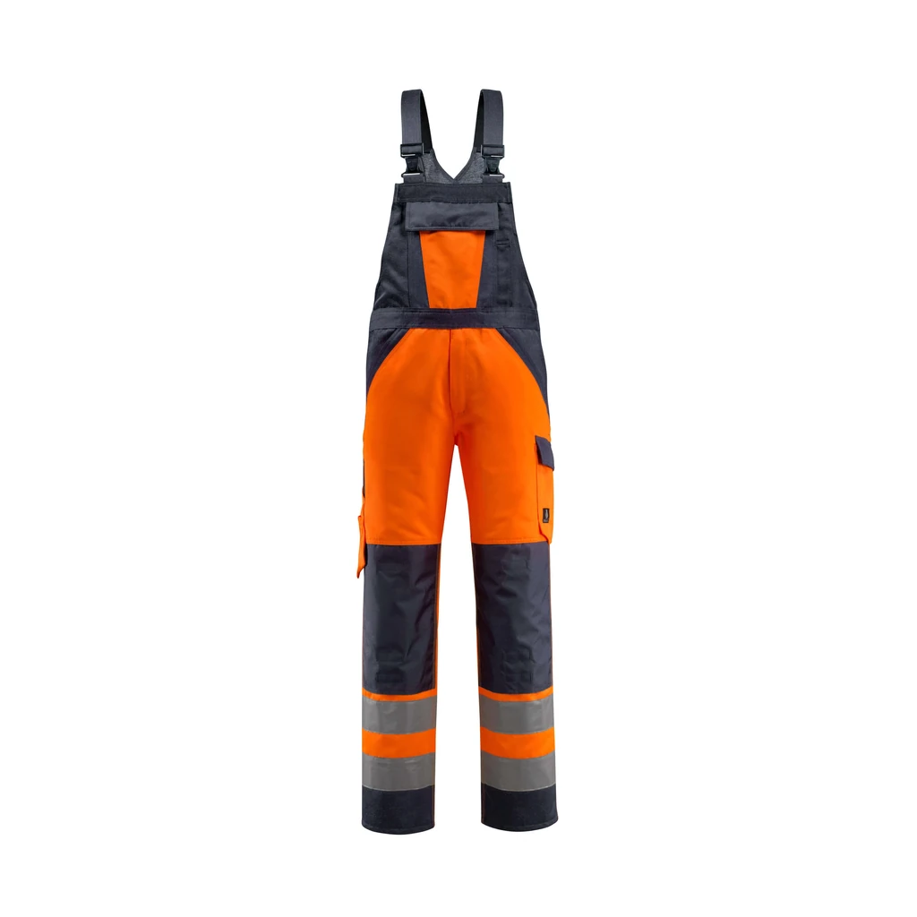MASCOT® | Latzhose mit Knietaschen SAFE LIGHT | 90C62 | Hi-vis Orange/Schwarzblau