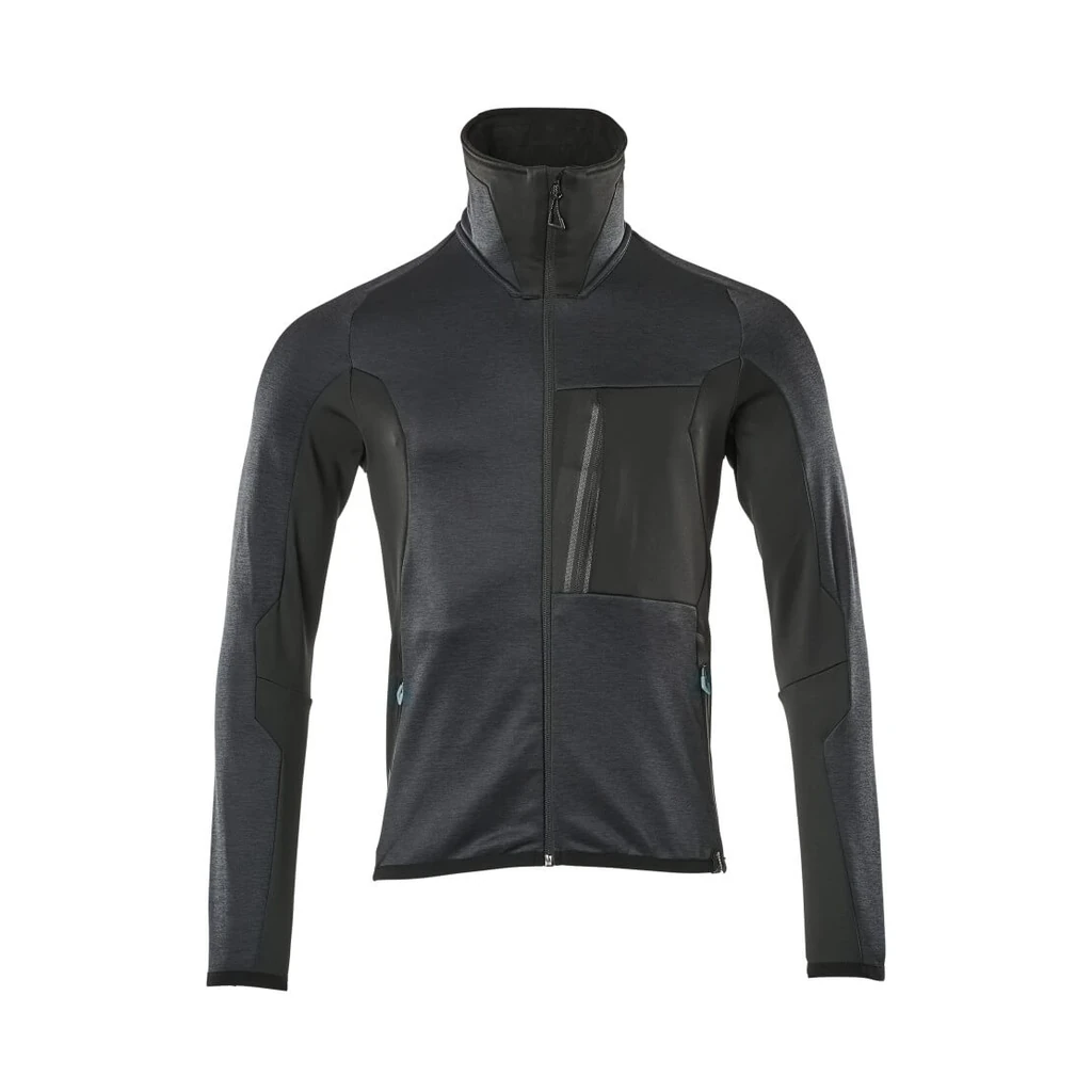 MASCOT® | Fleecepullover mit Reißverschluss ADVANCED | 2XL | Schwarzblau/Schwarz