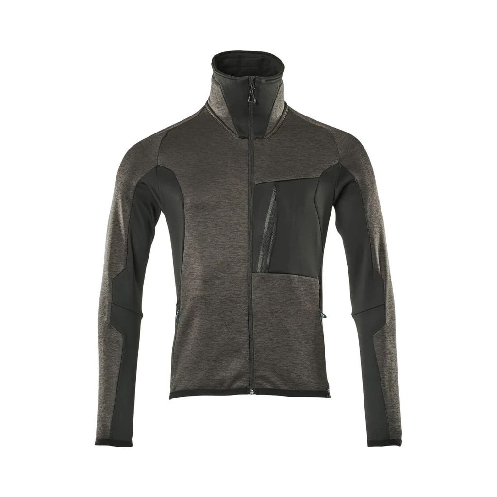 MASCOT® | Fleecepullover mit Reißverschluss ADVANCED | 2XL | Dunkelanthrazit/Schwarz