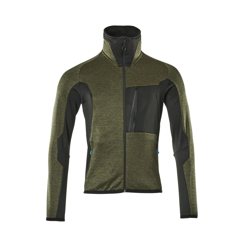 MASCOT® | Fleecepullover mit Reißverschluss ADVANCED | 2XL | Moosgrün/Schwarz