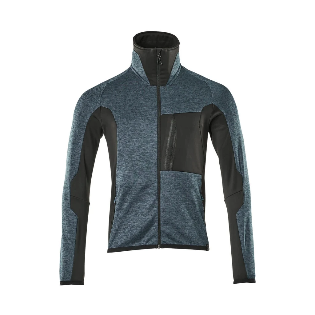 MASCOT® | Fleecepullover mit Reißverschluss ADVANCED | 2XL | Dunkelpetroleum/Schwarz