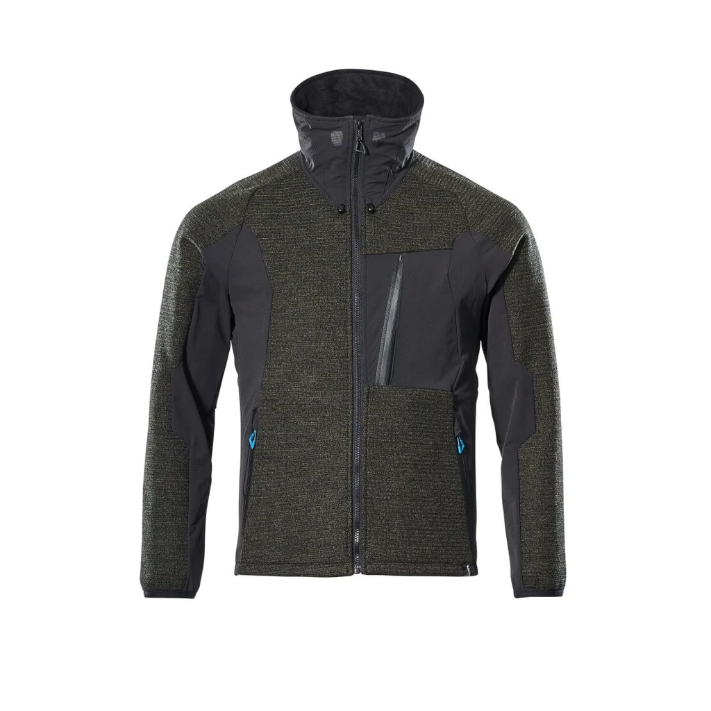 MASCOT® | Strickjacke mit Reißverschluss ADVANCED | 2XL | Moosgrün/Schwarz