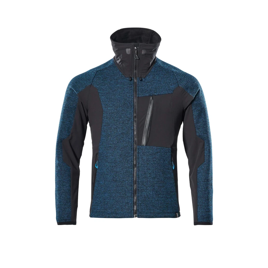 MASCOT® | Strickjacke mit Reißverschluss ADVANCED | 2XL | Dunkelpetroleum/Schwarz