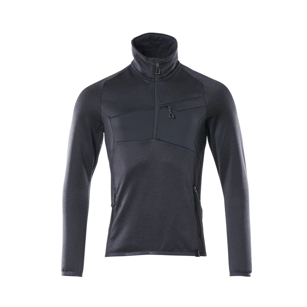 MASCOT® | Fleecepullover mit kurzem Reißverschluss ACCELERATE | 2XL | Schwarzblau